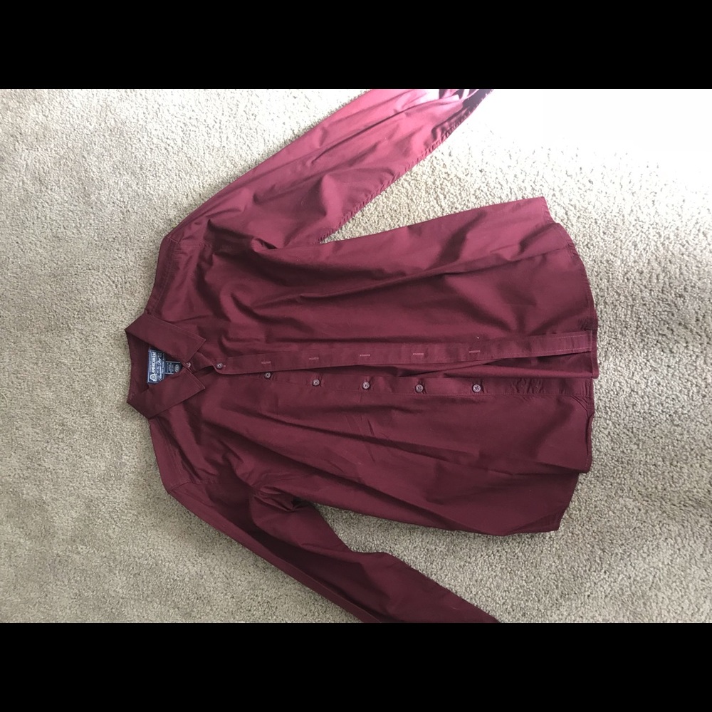 American Rag button up shirt- Maroon